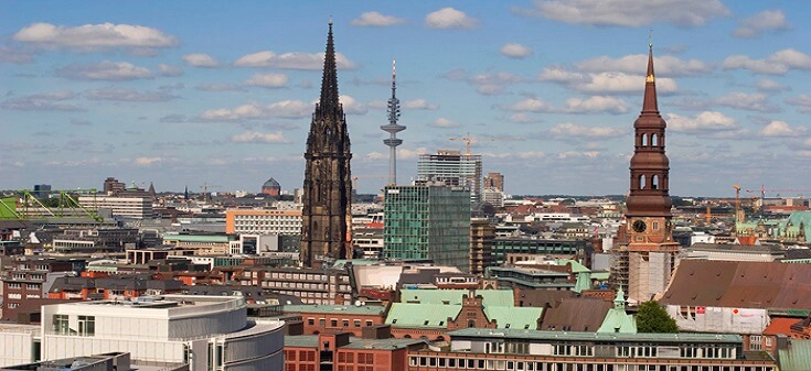 Innenstadt von Hamburg mit Michel Putzdienst Hamburg